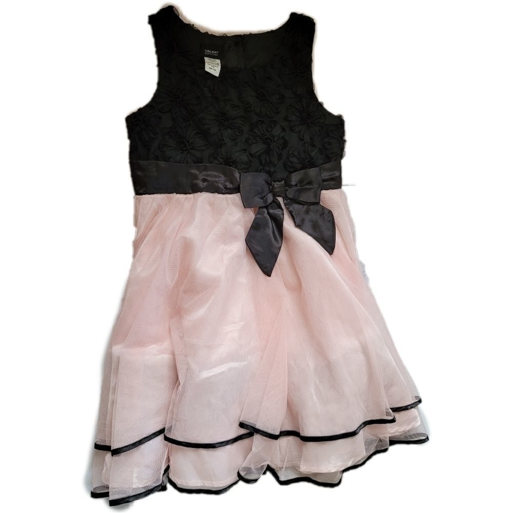 Girls formal cupcake ruffle sleeveless A line dres